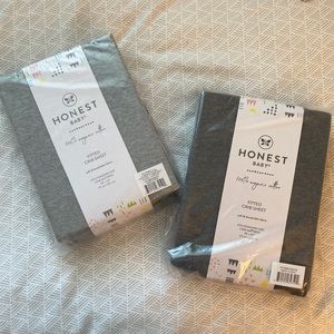 NWT HONEST Baby Fitted Crib Sheets - Set of 2